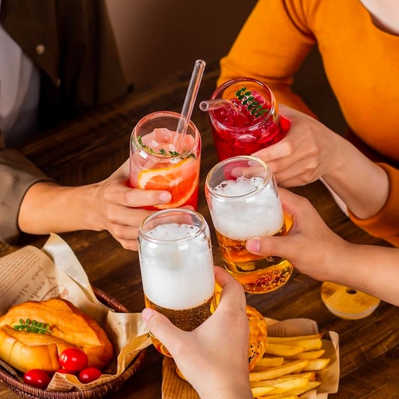 GLASS CAN CUP 16oz; NWOT - Picture 6 of 7